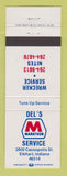Matchbook Cover - Marathon oil gas Del's Elkhart IN