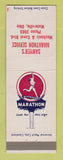 Matchbook Cover - Marathon oil gas Sawyer's Waterville OH
