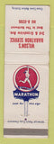 Matchbook Cover - Marathon oil gas Wilson's WEAR