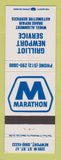 Matchbook Cover - Marathon oil gas Grilliot Newport OH