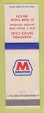 Matchbook Cover - Marathon oil gas Lansing MI WEAR