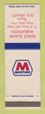 Matchbook Cover - Marathon oil gas Kings Island Kings Mills OH
