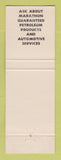 Matchbook Cover - Marathon oil gas Kings Island Kings Mills OH