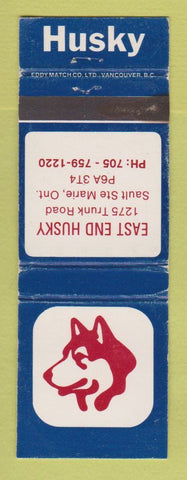 Matchbook Cover - Husky oil gas East End Sault Ste Marie ON WEAR