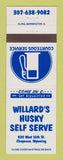 Matchbook Cover - Husky oil gas Willard's Cheyenne WY