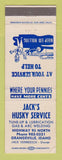 Matchbook Cover - Husky oil gas Jack's Grangeville ID