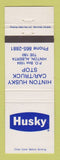 Matchbook Cover - Husky oil gas Hinton Truck Stop Hinton AB