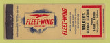 Matchbook Cover - Fleet Wing oil gas Walker's Waynedale IN LAMINATED