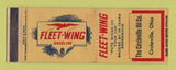 Matchbook Cover - Fleet Wing oil gas Circleville OH WEAR