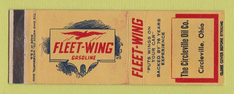 Matchbook Cover - Fleet Wing oil gas Circleville OH WEAR