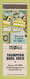 Matchbook Cover - Enco oil gas Thompson Bros Paducah KY
