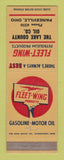 Matchbook Cover - Fleet Wing oil gas Lake County Painesville OH LAMINATED