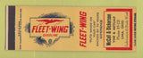 Matchbook Cover - Fleet Wing oil gas McCall Dickerson Lima OH