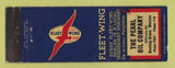 Matchbook Cover - Fleet Wing oil gas Pearl Bowling Green OH Weston LAMINATED