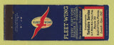 Matchbook Cover - Fleet Wing oil gas Yorkshire York PA LAMINATED