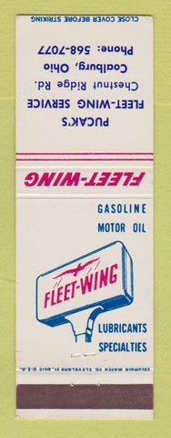 Matchbook Cover - Fleet Wing oil gas Coalburg OH Pucak's