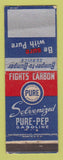 Matchbook Cover - Pure oil gas NO DEALER WEAR