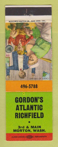 Matchbook Cover - Atlantic oil gas Gordon's Morton WA