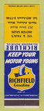 Matchbook Cover - Richfield oil gas Vic & Paul's North Adams MA