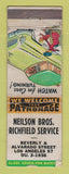 Matchbook Cover - Richfield oil gas Neilson Bros Los Angeles CA WORN LAMINATED