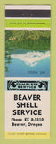 Matchbook Cover - Shell oil gas Beaver OR