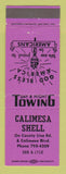 Matchbook Cover - Shell oil gas Calimesa CA