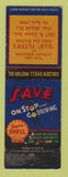 Matchbook Cover - Shell oil gas Dad Flynn's Chicago? WORN LAMINATED