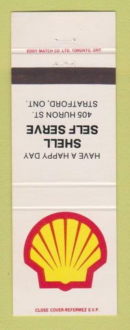 Matchbook Cover - Shell oil gas Self Service Stratford ON