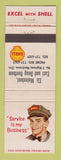 Matchbook Cover - Shell oil gas Eli Malenfant Maidstone ON WEAR