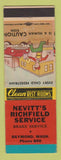Matchbook Cover - Richfield oil gas Nevitt's Raymond WA LAMINATED