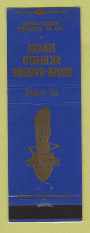 Matchbook Cover - Richfield oil gas Keiser Haering Azusa CA LAMINATED