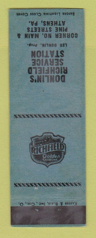 Matchbook Cover - Richfield oil gas Donlin's Athens PA WEAR LAMINATED