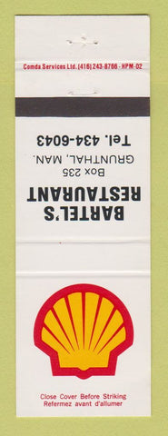 Matchbook Cover - Shell oil gas Bartel's Grunthal MB