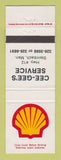 Matchbook Cover - Shell oil gas Cee Gee's Steinbach MB