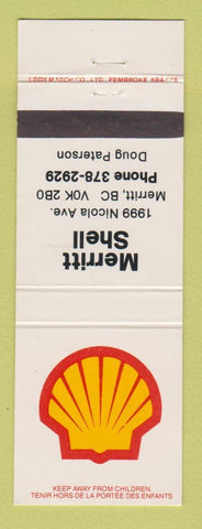 Matchbook Cover - Shell oil gas Merritt BC