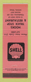 Matchbook Cover - Shell oil gas Hooks Truck Stop TX SALMON