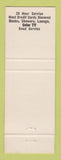 Matchbook Cover - Shell oil gas Hooks Truck Stop TX SALMON
