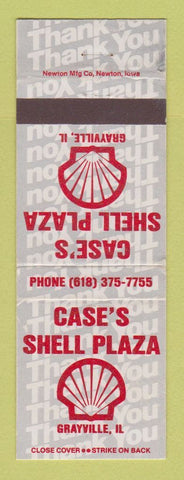 Matchbook Cover - Shell oil gas Case's Grayville IL