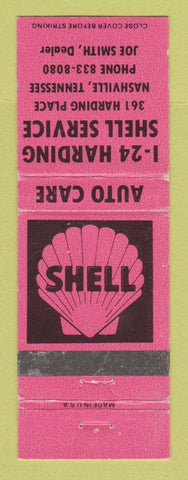 Matchbook Cover - Shell oil gas I-24 Harding Nashville TN