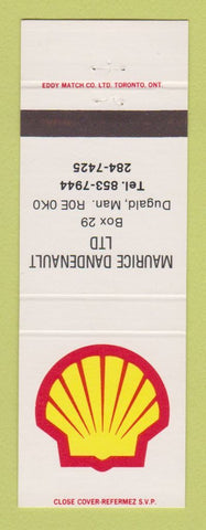 Matchbook Cover - Shell oil gas Maurice Dandenault Dugald MB