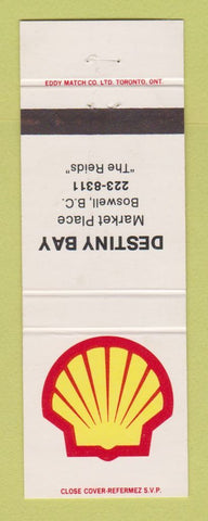Matchbook Cover - Shell oil gas Destiny Bay Boswell BC