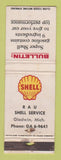 Matchbook Cover - Shell oil gas Rau Gladwin MI WORN