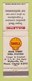 Matchbook Cover - Shell oil gas Main Street Wytheville VA WEAR