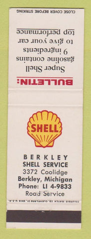 Matchbook Cover - Shell oil gas Berkley MI