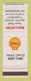 Matchbook Cover - Shell oil gas Head Office New York City
