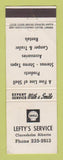 Matchbook Cover - Shell oil gas Lefty's Claresholm AB WEAR