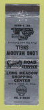 Matchbook Cover - Shell oil gas Long Meadow Shopping Center MA