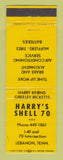 Matchbook Cover - Shell oil gas Harry's Lebanon TN