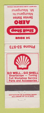 Matchbook Cover - Shell oil gas Aero Service Mount Maunganui New Zealand