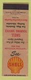 Matchbook Cover - Shell oil gas Touring Service WEAR LAMINATED